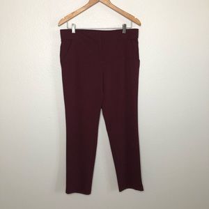 New York & Co Women Burgundy Formal Career Pants
